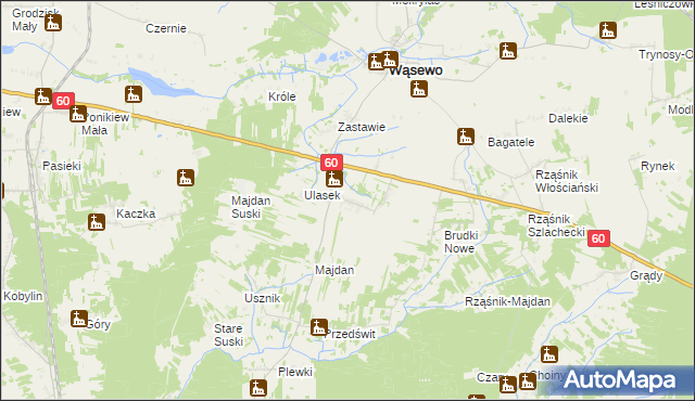 mapa Brudki Stare, Brudki Stare na mapie Targeo