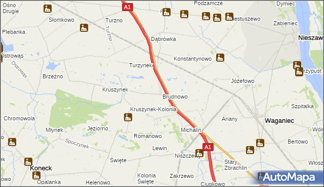 mapa Brudnowo, Brudnowo na mapie Targeo