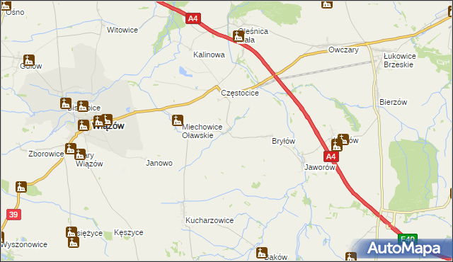 mapa Bryłówek, Bryłówek na mapie Targeo