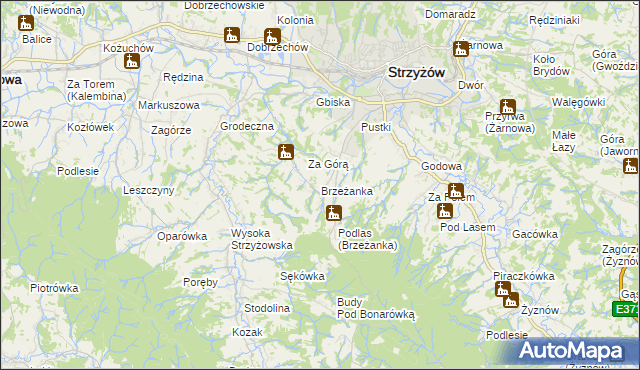 mapa Brzeżanka, Brzeżanka na mapie Targeo