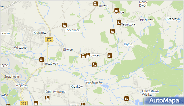 mapa Brzezia Łąka, Brzezia Łąka na mapie Targeo