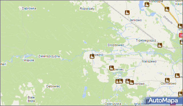 mapa Brzeźno gmina Lipno, Brzeźno gmina Lipno na mapie Targeo