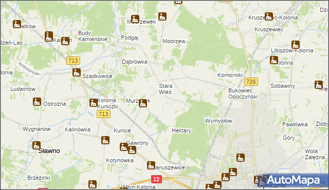 mapa Brzustówek, Brzustówek na mapie Targeo