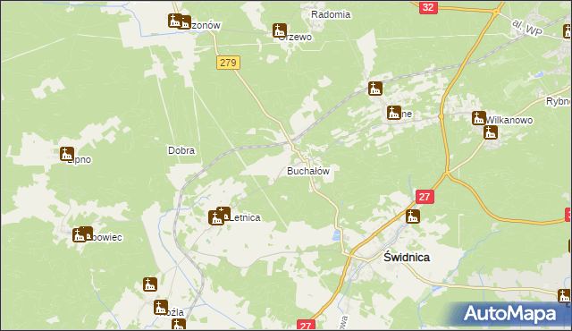 mapa Buchałów, Buchałów na mapie Targeo