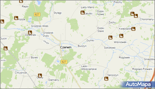 mapa Buczyn, Buczyn na mapie Targeo