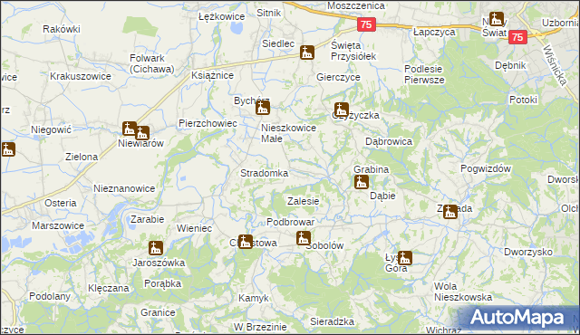 mapa Buczyna gmina Bochnia, Buczyna gmina Bochnia na mapie Targeo