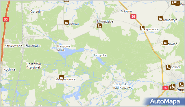 mapa Buczynka, Buczynka na mapie Targeo