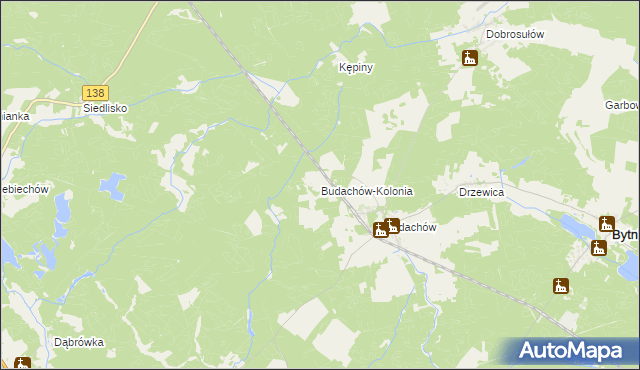 mapa Budachów-Kolonia, Budachów-Kolonia na mapie Targeo