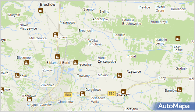 mapa Budki Żelazowskie, Budki Żelazowskie na mapie Targeo