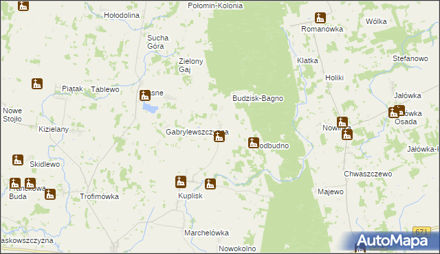 mapa Budno gmina Janów, Budno gmina Janów na mapie Targeo