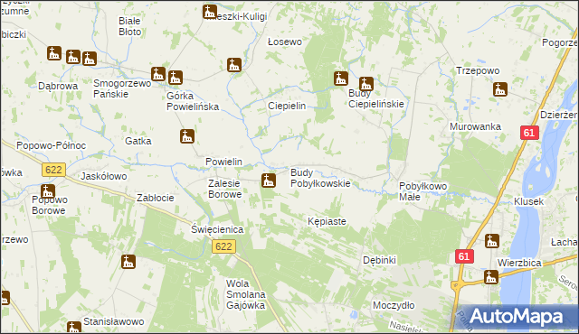 mapa Budy Pobyłkowskie, Budy Pobyłkowskie na mapie Targeo