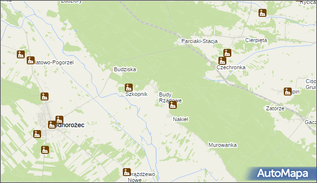 mapa Budy Rządowe, Budy Rządowe na mapie Targeo