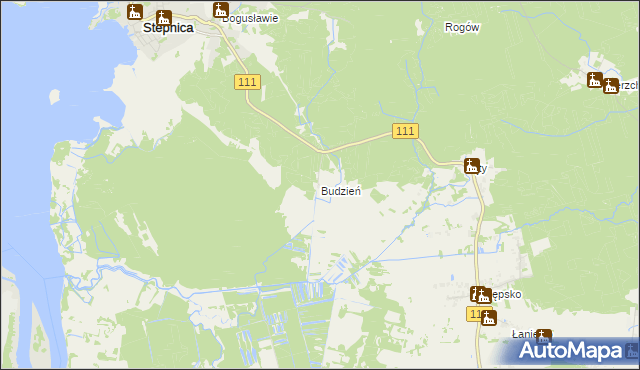 mapa Budzień, Budzień na mapie Targeo