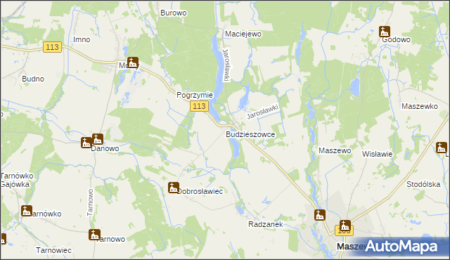 mapa Budzieszowce, Budzieszowce na mapie Targeo