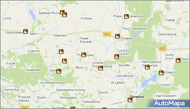 mapa Budziska gmina Skrwilno, Budziska gmina Skrwilno na mapie Targeo