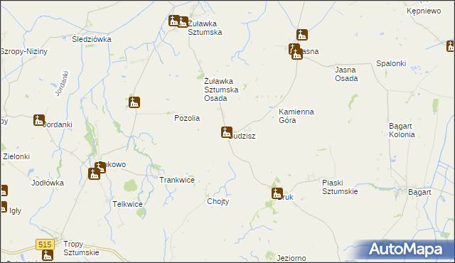 mapa Budzisz, Budzisz na mapie Targeo