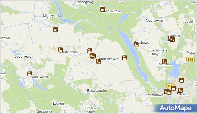 mapa Budziszewko, Budziszewko na mapie Targeo