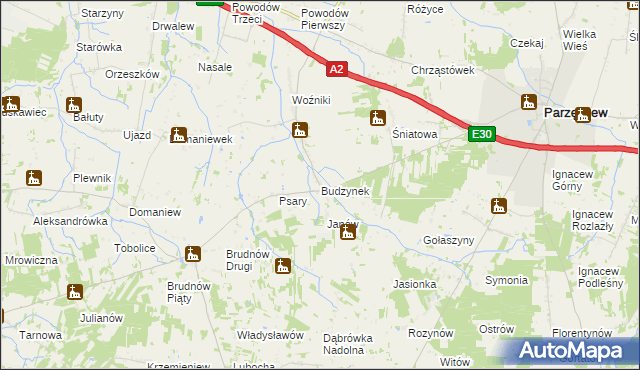 mapa Budzynek, Budzynek na mapie Targeo