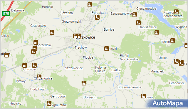 mapa Bujniczki-Kolonia, Bujniczki-Kolonia na mapie Targeo