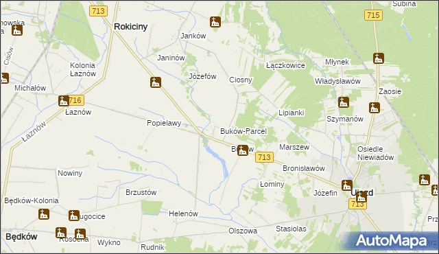 mapa Buków-Parcel, Buków-Parcel na mapie Targeo