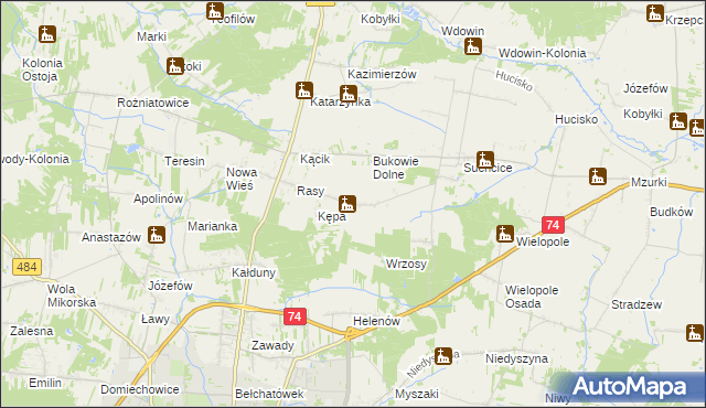 mapa Bukowie Górne, Bukowie Górne na mapie Targeo
