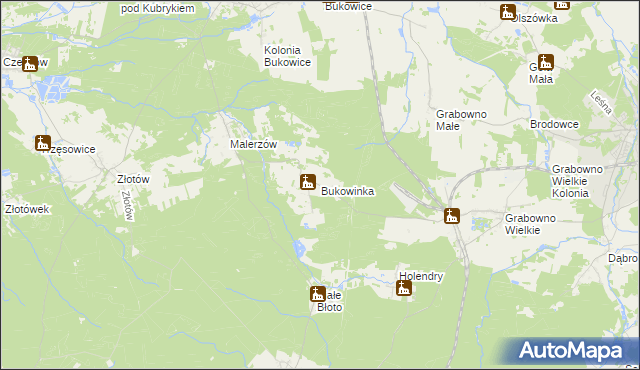 mapa Bukowinka, Bukowinka na mapie Targeo