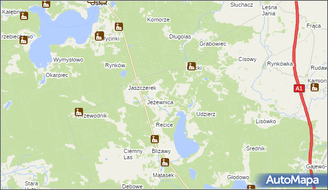 mapa Bukowiny, Bukowiny na mapie Targeo