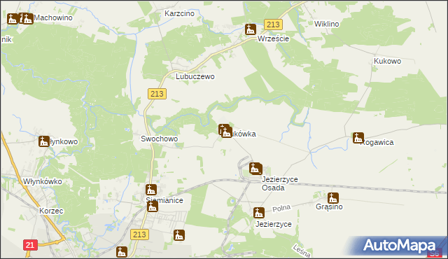 mapa Bukówka gmina Słupsk, Bukówka gmina Słupsk na mapie Targeo