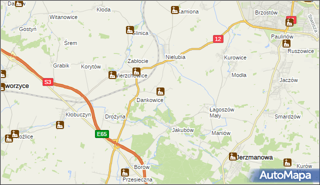 mapa Bukwica gmina Żukowice, Bukwica gmina Żukowice na mapie Targeo