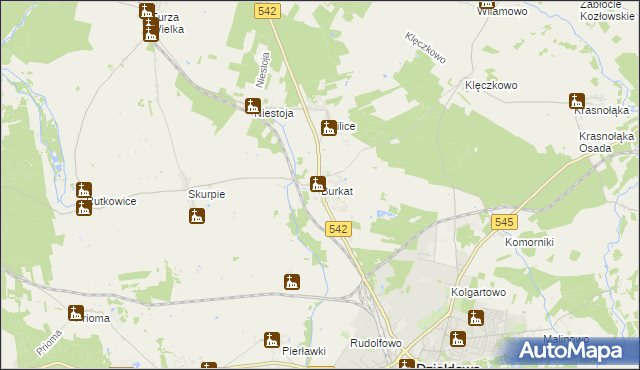 mapa Burkat, Burkat na mapie Targeo