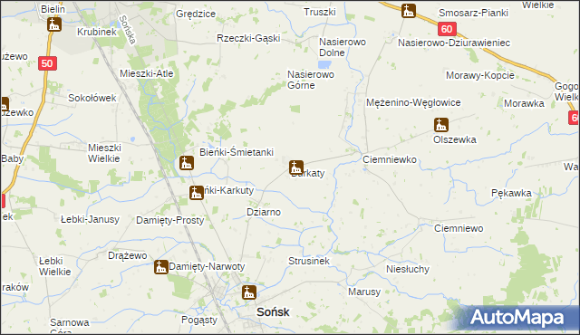 mapa Burkaty, Burkaty na mapie Targeo