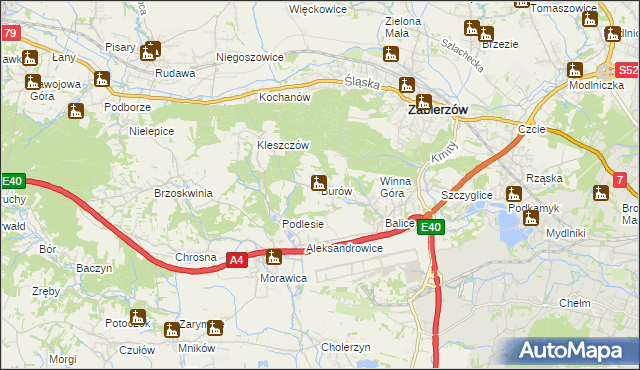 mapa Burów, Burów na mapie Targeo