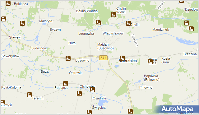 mapa Busówno-Kolonia, Busówno-Kolonia na mapie Targeo