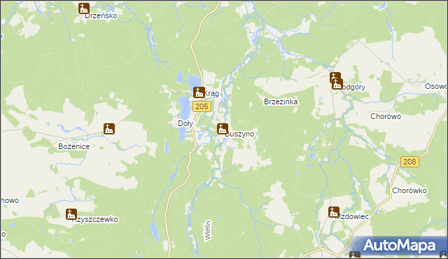 mapa Buszyno, Buszyno na mapie Targeo