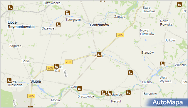 mapa Byczki, Byczki na mapie Targeo