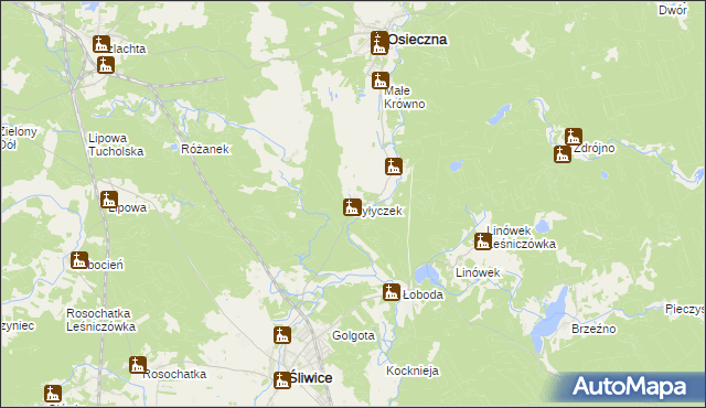 mapa Byłyczek, Byłyczek na mapie Targeo