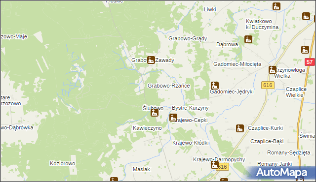 mapa Bystre-Chrzany, Bystre-Chrzany na mapie Targeo