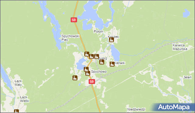 mapa Bystrz, Bystrz na mapie Targeo