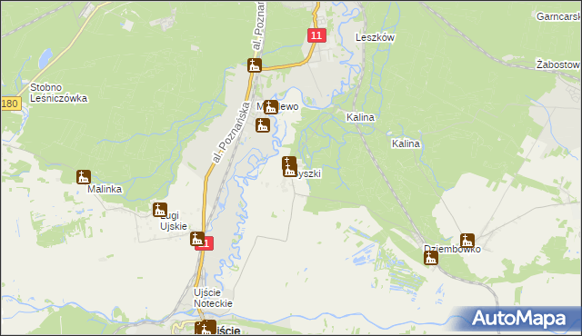 mapa Byszki, Byszki na mapie Targeo