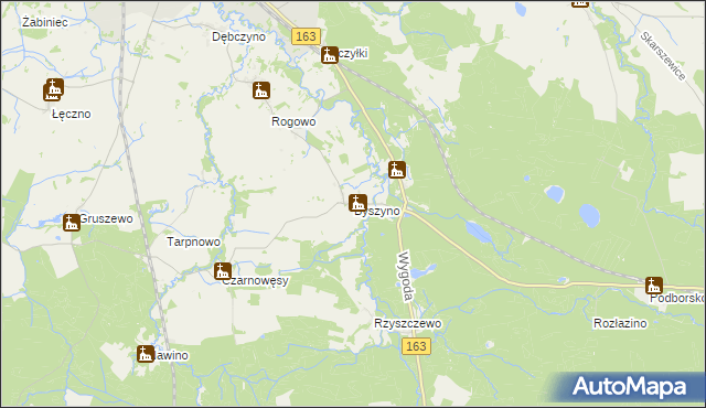 mapa Byszyno, Byszyno na mapie Targeo