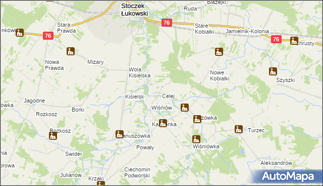 mapa Celej, Celej na mapie Targeo