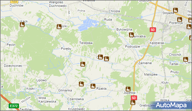 mapa Celinów gmina Dębe Wielkie, Celinów gmina Dębe Wielkie na mapie Targeo