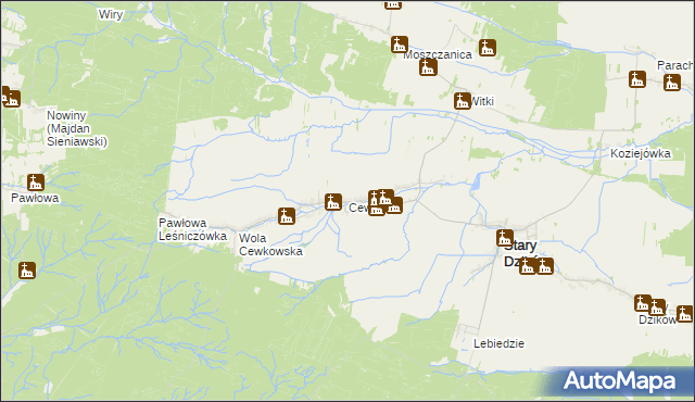 mapa Cewków, Cewków na mapie Targeo