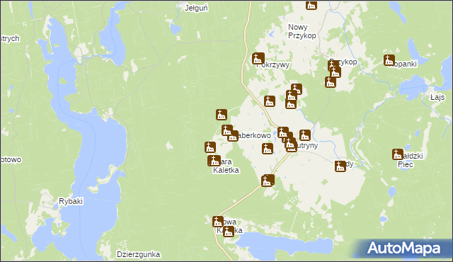 mapa Chaberkowo, Chaberkowo na mapie Targeo