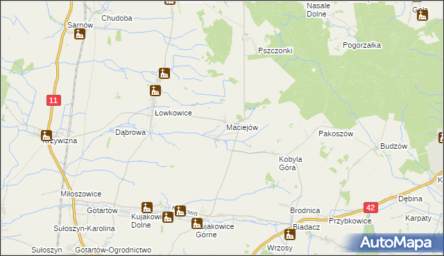 mapa Chałupska gmina Kluczbork, Chałupska gmina Kluczbork na mapie Targeo