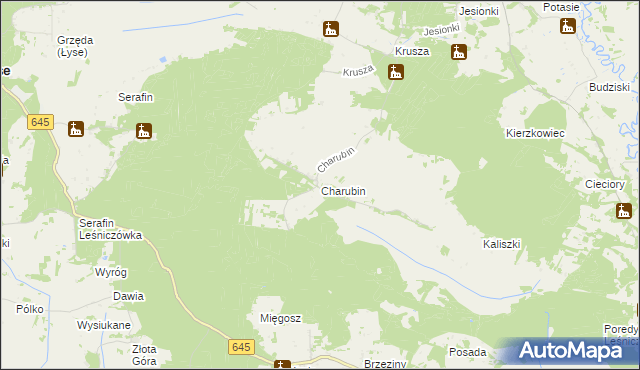 mapa Charubin, Charubin na mapie Targeo