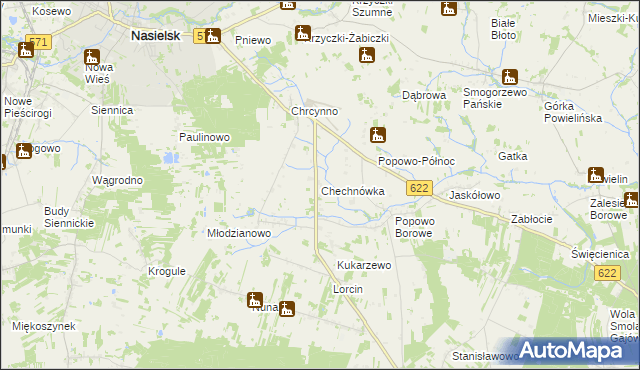 mapa Chechnówka, Chechnówka na mapie Targeo