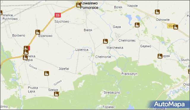 mapa Chełmonie, Chełmonie na mapie Targeo