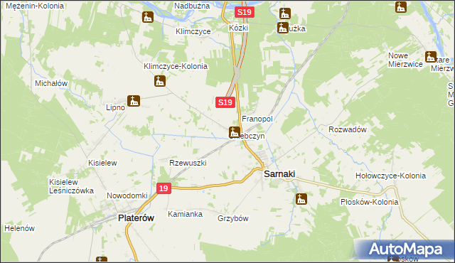 mapa Chlebczyn, Chlebczyn na mapie Targeo