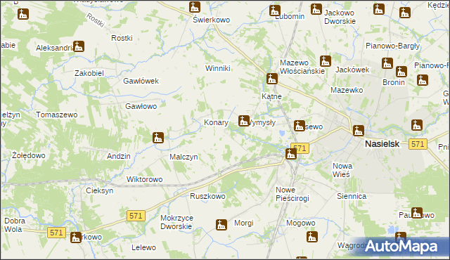 mapa Chlebiotki, Chlebiotki na mapie Targeo